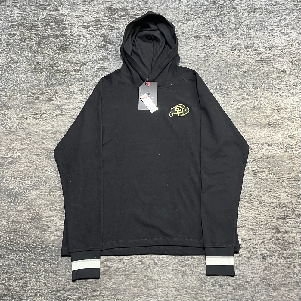 NWT Colorado Buffalos Hoodie Sweatshirt‎ Mens Medium Black Embroidered College